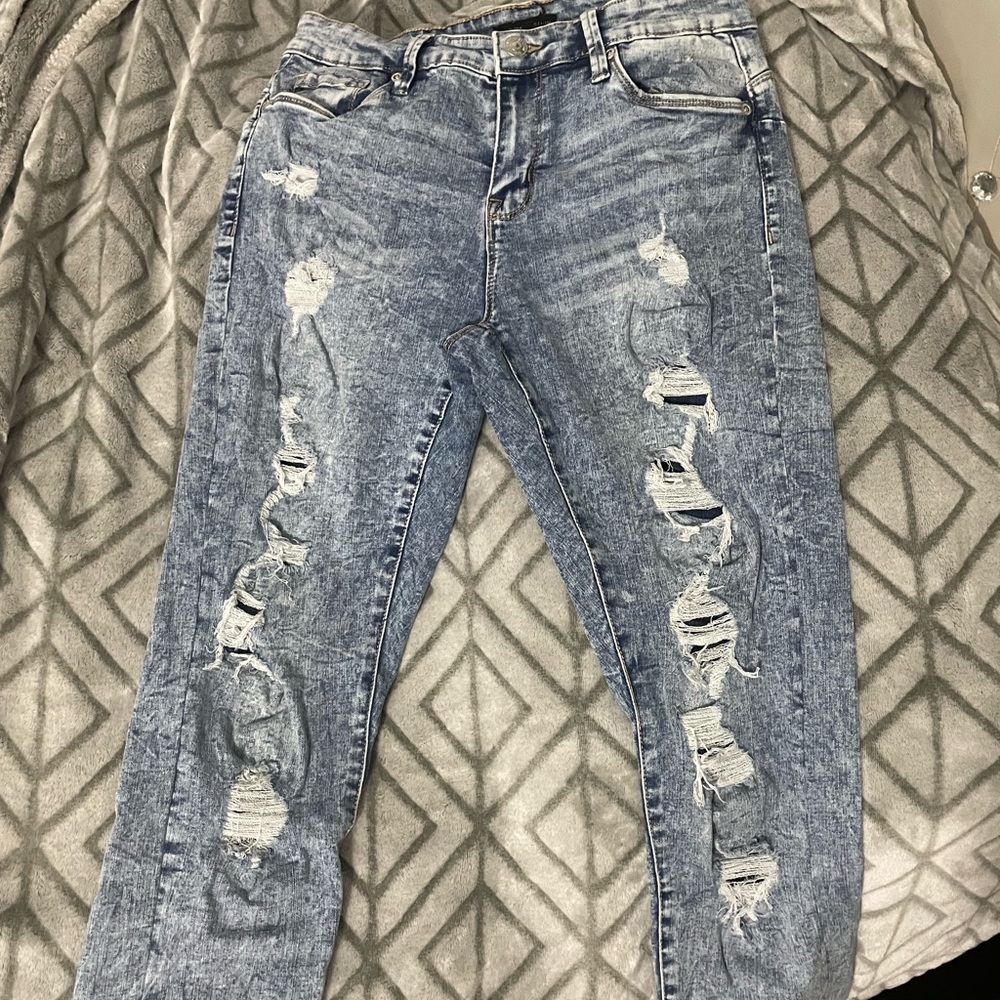 Denim bleach wash jeans!